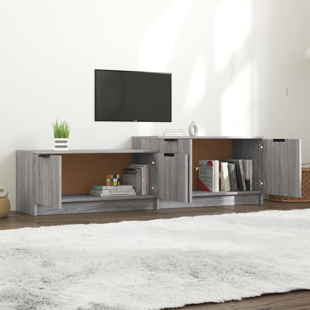 Mobile TV Grigio Sonoma 158,5x36x45 cm in Legno Multistrato