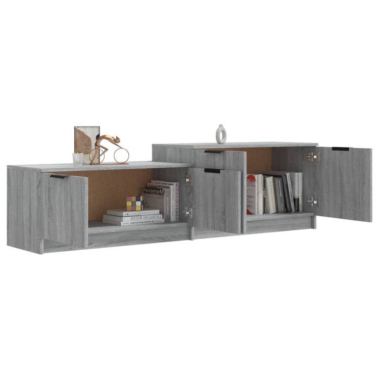 Mobile TV Grigio Sonoma 158,5x36x45 cm in Legno Multistrato