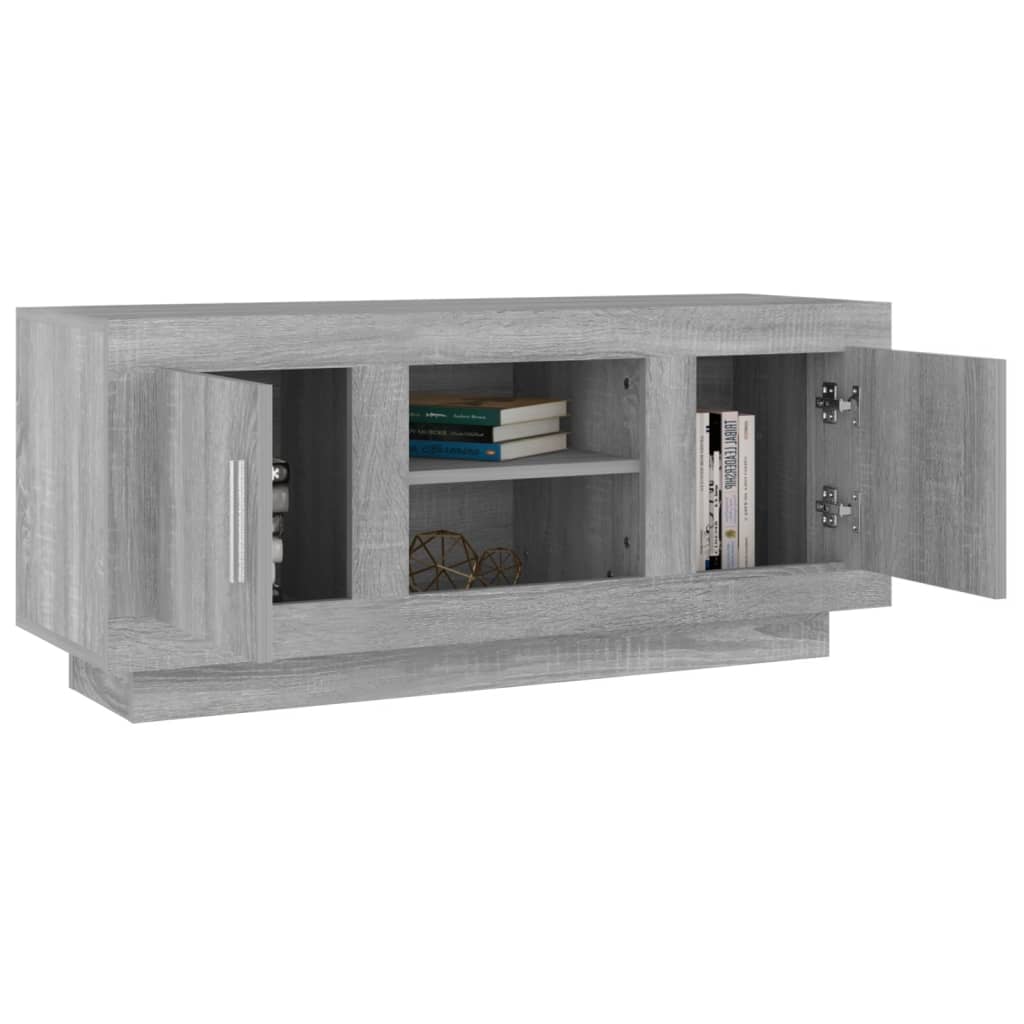 Mobile TV Grigio Sonoma 102x35x45 cm in Legno Multistrato cod mxl 12513