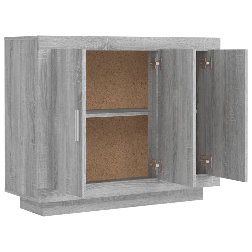 Credenza Grigio Sonoma 92x35x75 cm in Legno Multistrato cod mxl 23852