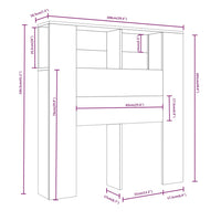 Testiera con Scomparti Grigio Sonoma 100x18,5x104,5 cm cod mxl 53262