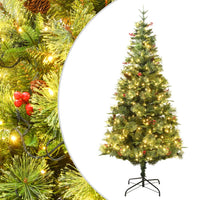 Albero di Natale con LED e Pigne Verde 150 cm in PVC e PE cod mxl 26118