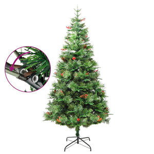 Albero di Natale con LED e Pigne Verde 195 cm in PVC e PE cod mxl 26013