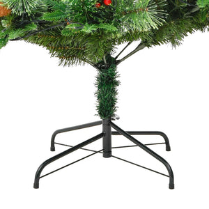 Albero di Natale con LED e Pigne Verde 195 cm in PVC e PE 344289