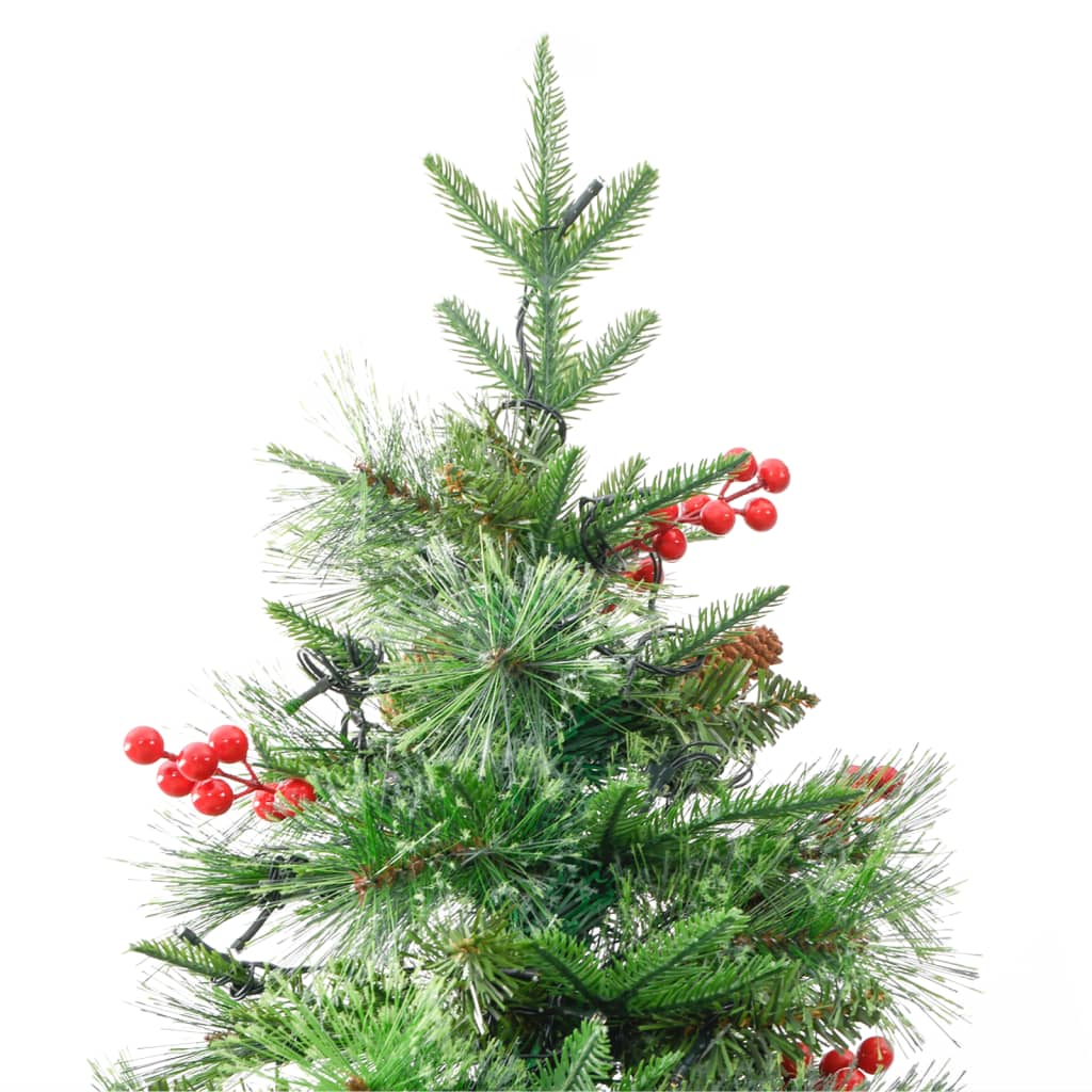 Albero di Natale con LED e Pigne Verde 225 cm in PVC e PE cod mxl 26010