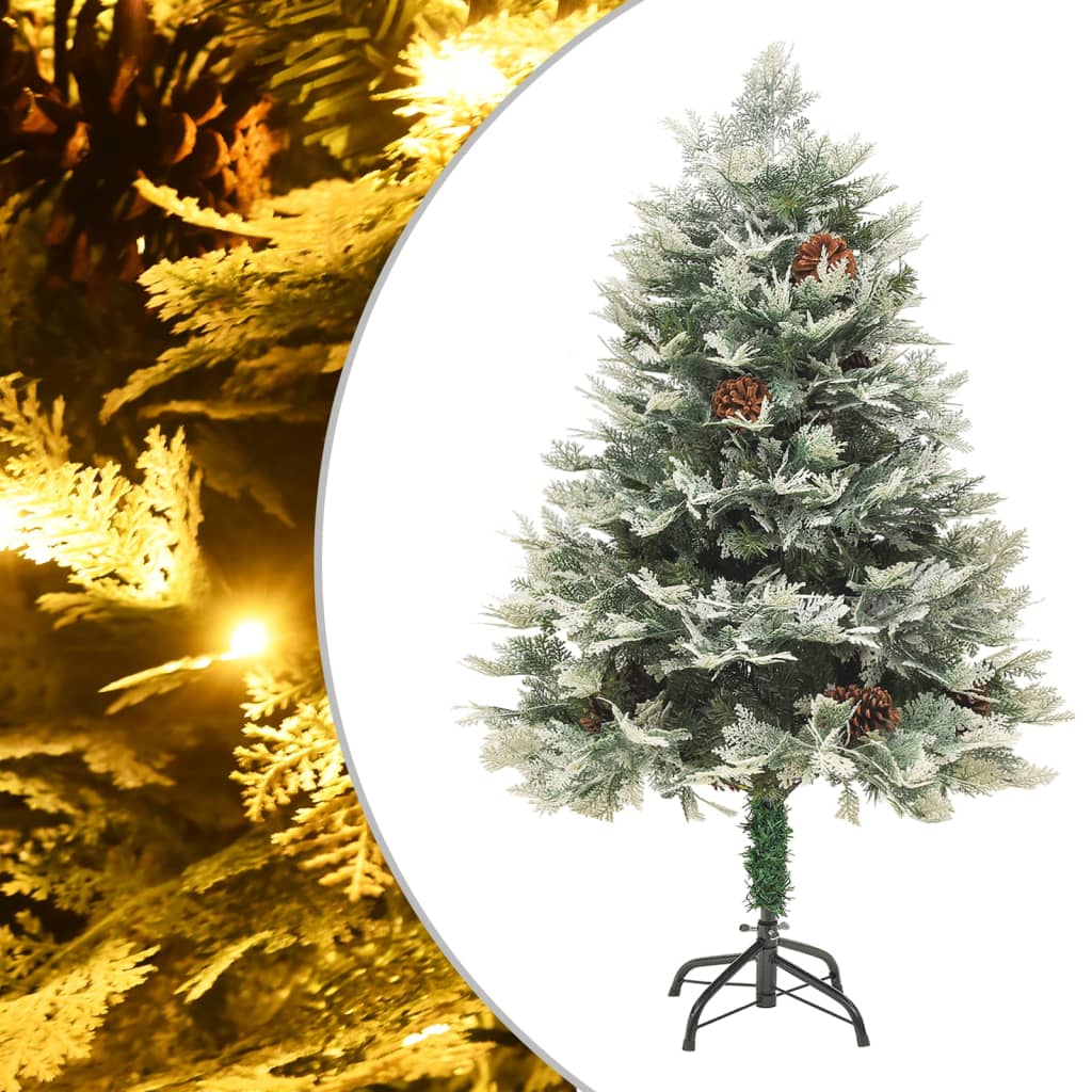 Albero di Natale con LED e Pigne Verde 120 cm in PVC e PE cod mxl 26011