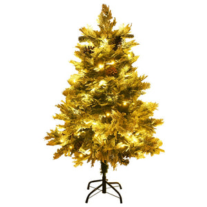 Albero di Natale con LED e Pigne Verde 120 cm in PVC e PE cod mxl 26011