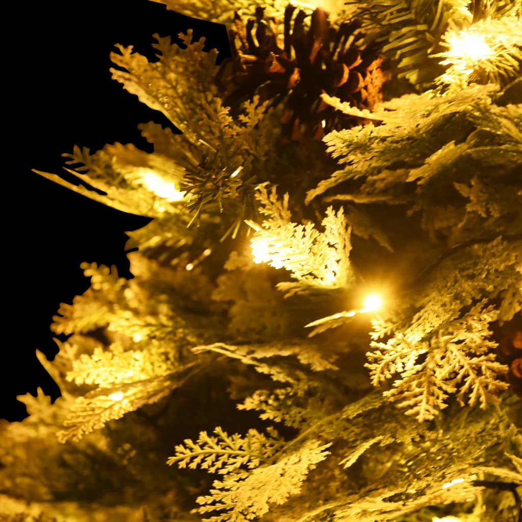 Albero di Natale con LED e Pigne Verde 120 cm in PVC e PE cod mxl 26011