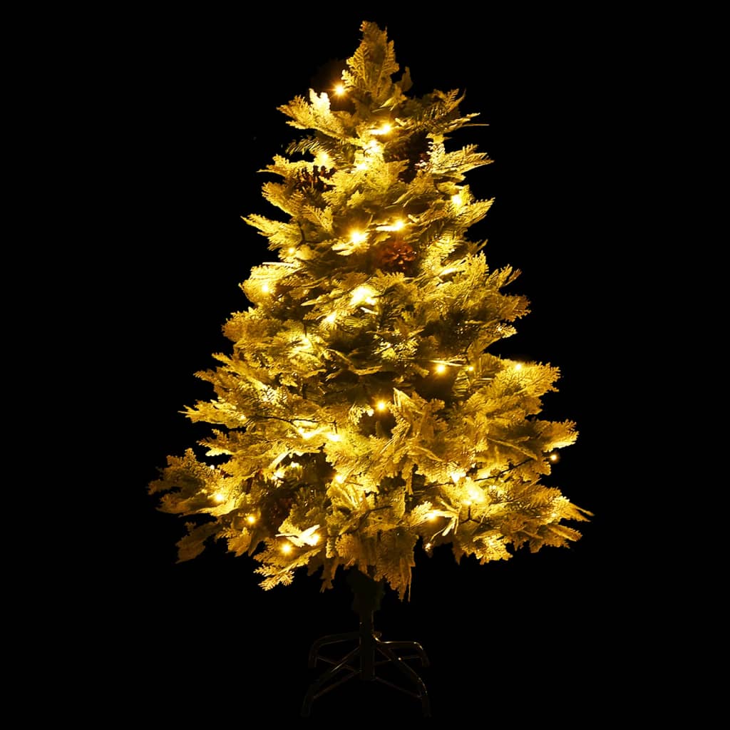 Albero di Natale con LED e Pigne Verde 150 cm in PVC e PE cod mxl 25848