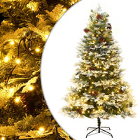 Albero di Natale con LED e Pigne Verde 195 cm in PVC e PE 344297