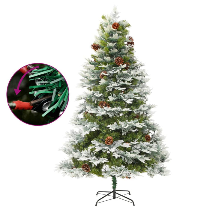 Albero di Natale con LED e Pigne Verde 195 cm in PVC e PE 344297