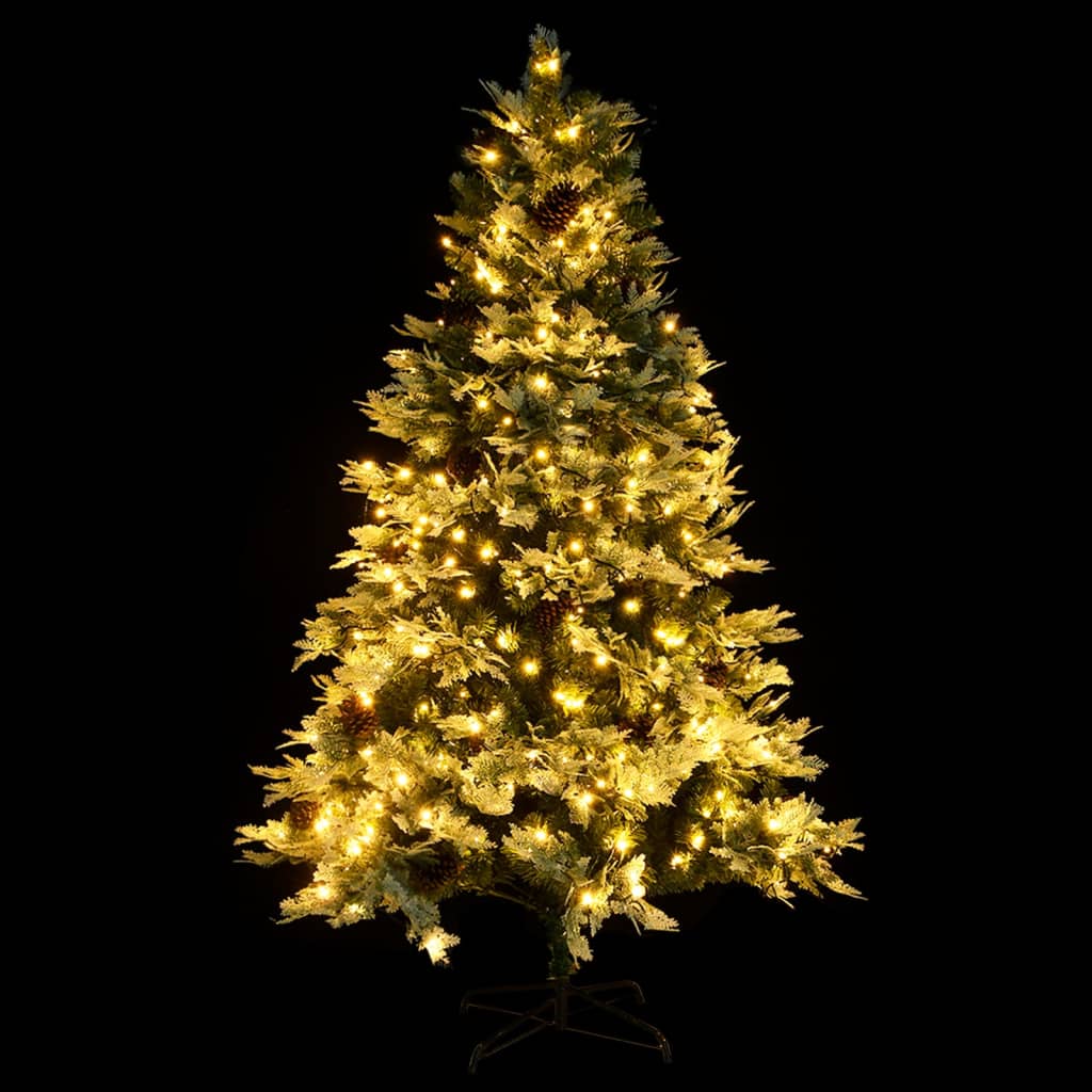 Albero di Natale con LED e Pigne Verde 195 cm in PVC e PE cod mxl 25847