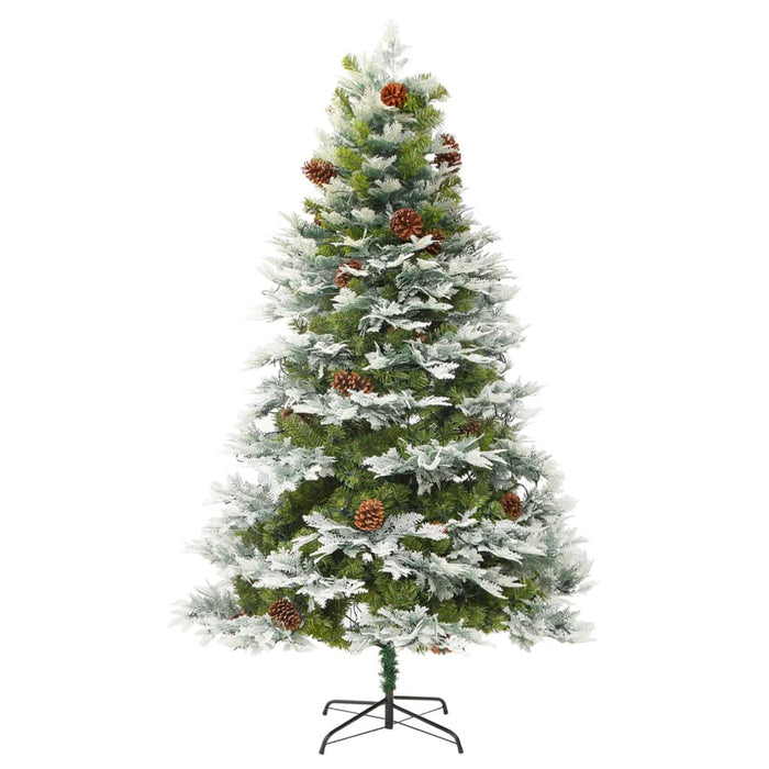 Albero di Natale con LED e Pigne Verde 195 cm in PVC e PE 344297