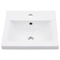 Telaio per Lavabo da Bagno con Lavabo Integrato Nero in Ferro 3101376