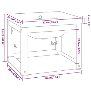 Telaio per Lavabo da Bagno con Lavabo Integrato Bianco in Ferro cod mxl 63091