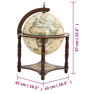 Bar a Globo Portavini Marrone Legno Massello di Eucalipto cod mxl 42823