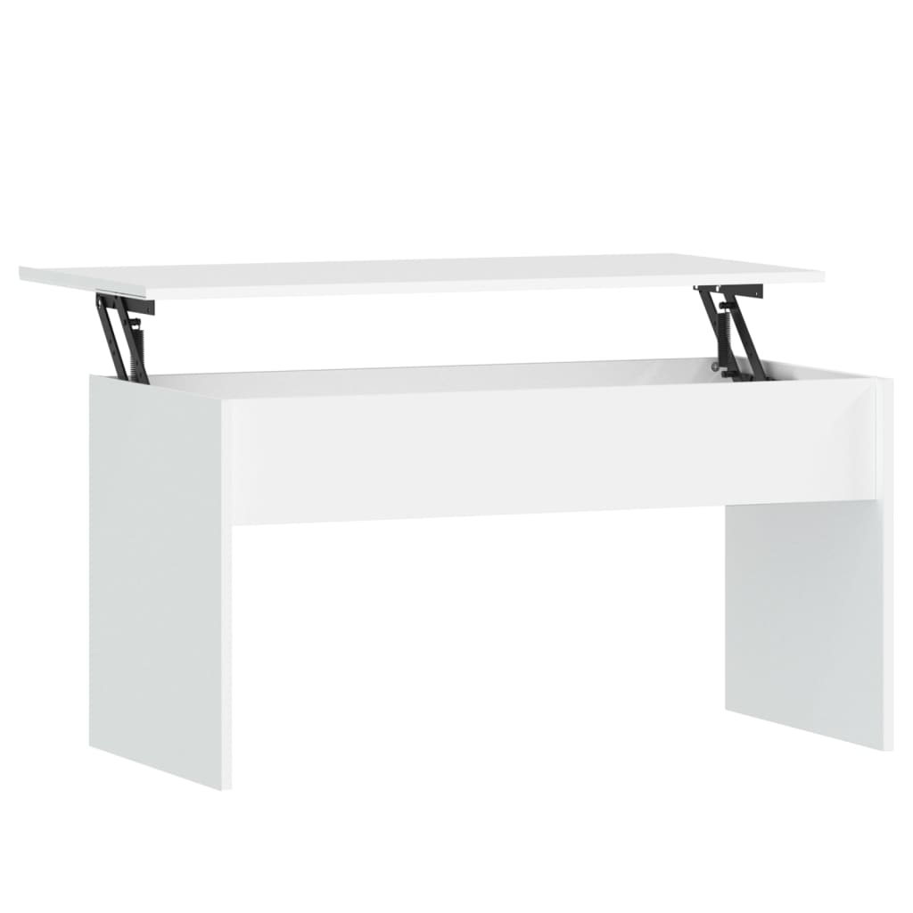 Tavolino da Salotto Bianco 102x50,5x52,5cm in Legno Multistrato cod mxl 7712