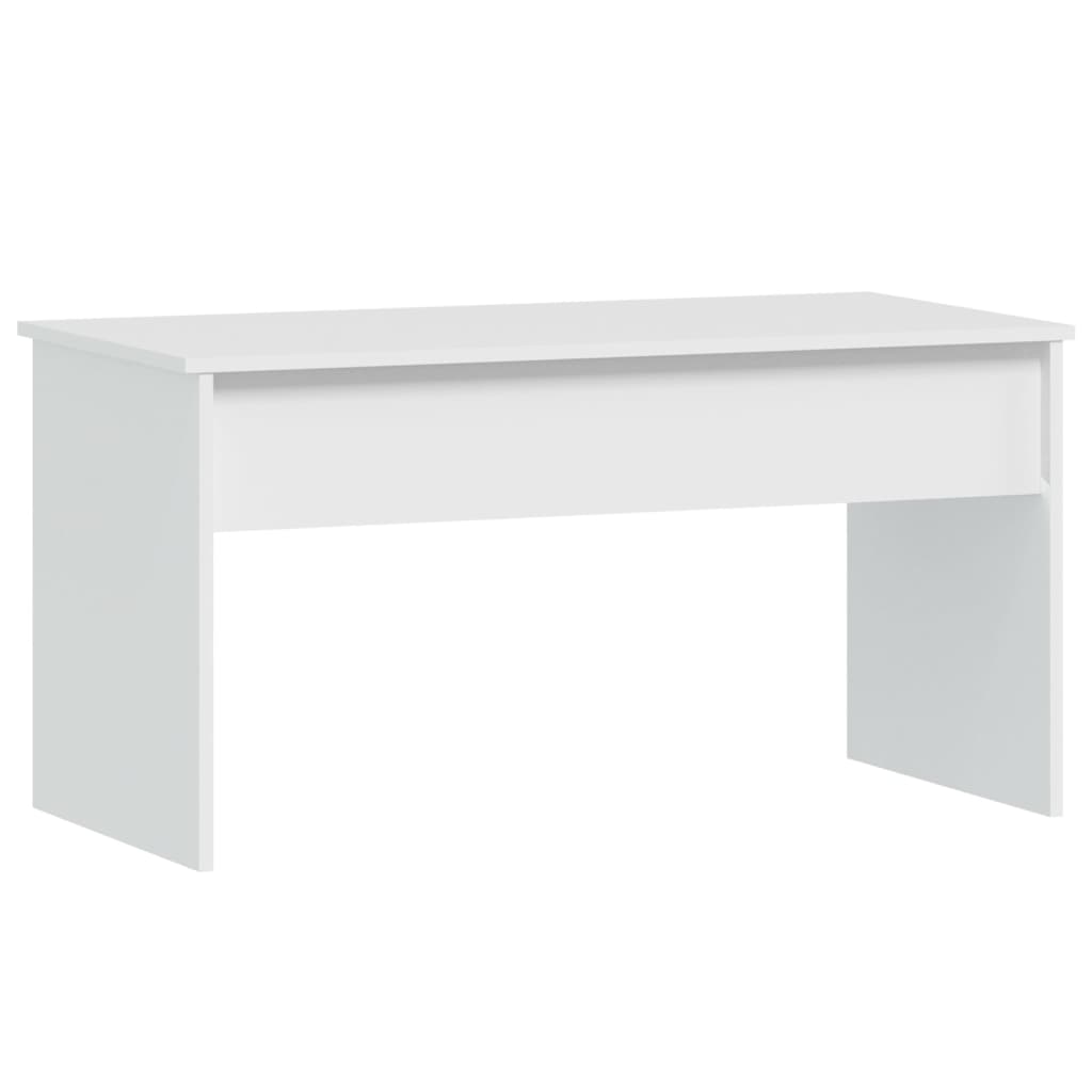 Tavolino da Salotto Bianco 102x50,5x52,5cm in Legno Multistrato cod mxl 7712