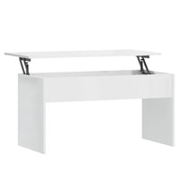 Tavolino Bianco Lucido 102x50,5x52,5 cm in Legno Multistrato cod mxl 5518