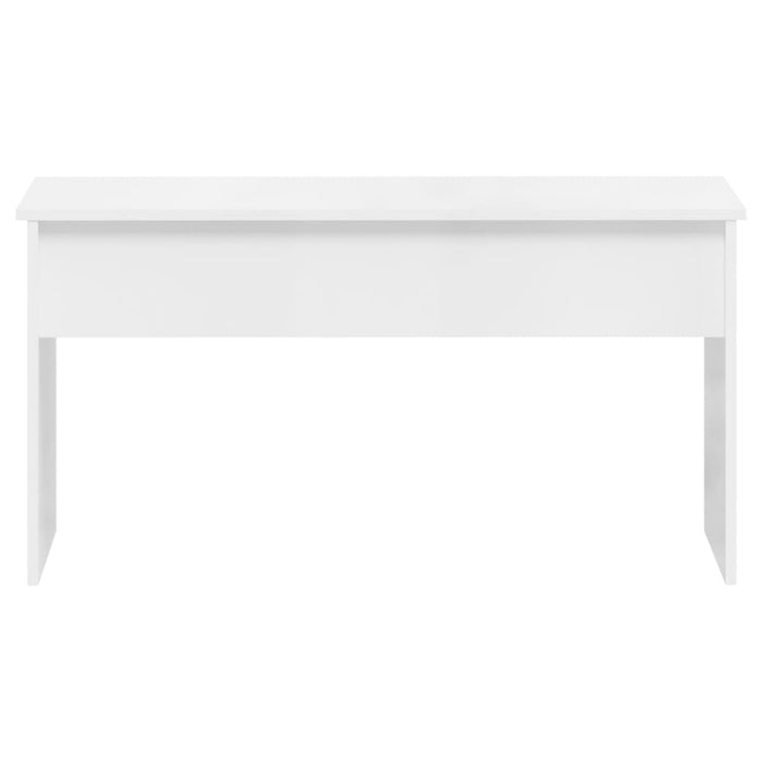 Tavolino Bianco Lucido 102x50,5x52,5 cm in Legno Multistrato cod mxl 5518