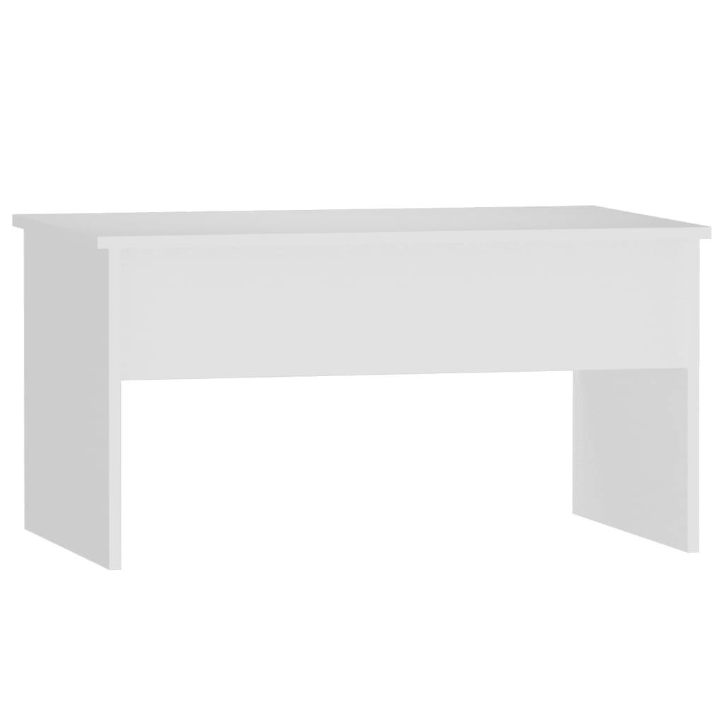 Tavolino da Salotto Bianco 80x50,5x41,5 cm Legno Multistrato