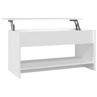 Tavolino da Salotto Bianco 102x50x52,5 cm in Legno Multistrato 809647