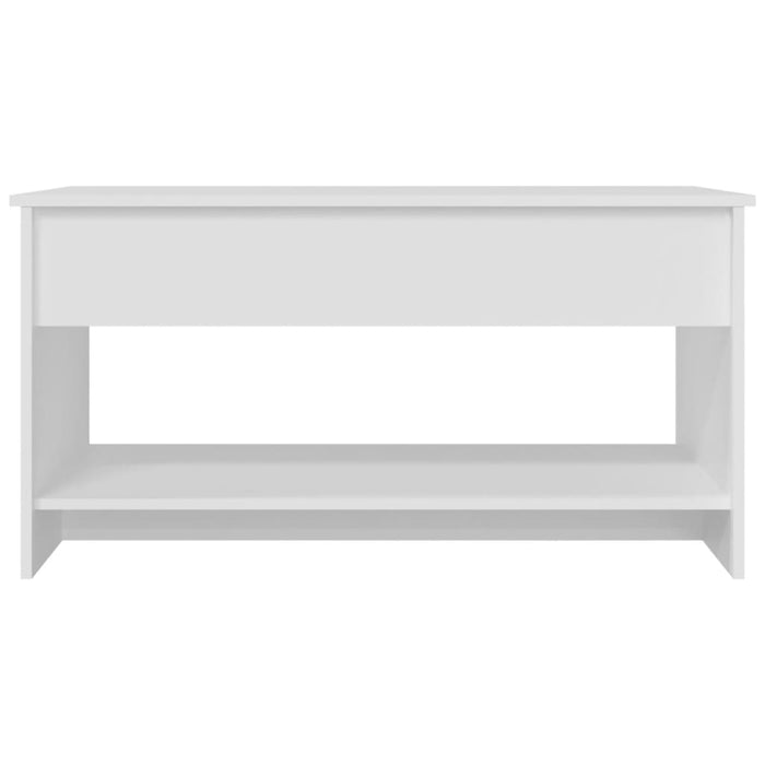 Tavolino da Salotto Bianco 102x50x52,5 cm in Legno Multistrato 809647