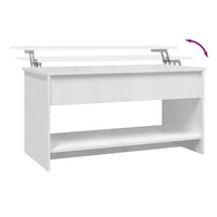 Tavolino Salotto Bianco Lucido 102x50x52,5 cm Legno Multistrato cod mxl 8794