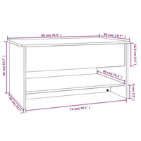 Tavolino da Salotto Rovere Sonoma 80x50x40 cm Legno Multistrato cod mxl 19822