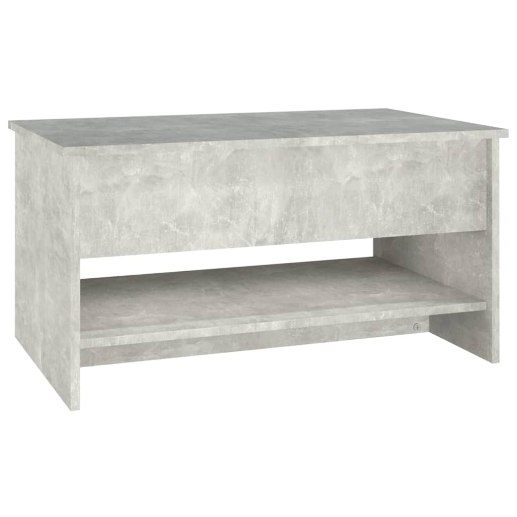 Tavolino da Salotto Grigio Cemento 80x50x40cm Legno Multistrato cod mxl 19859