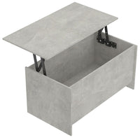 Tavolino Grigio Cemento 102x55,5x52,5 cm in Legno Multistrato cod mxl 9269