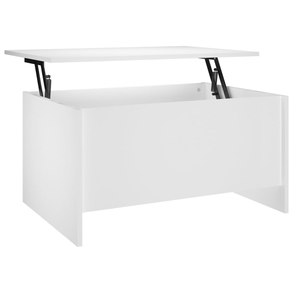 Tavolino da Salotto Bianco 80x55,5x41,5 cm in Legno Multistrato 809674