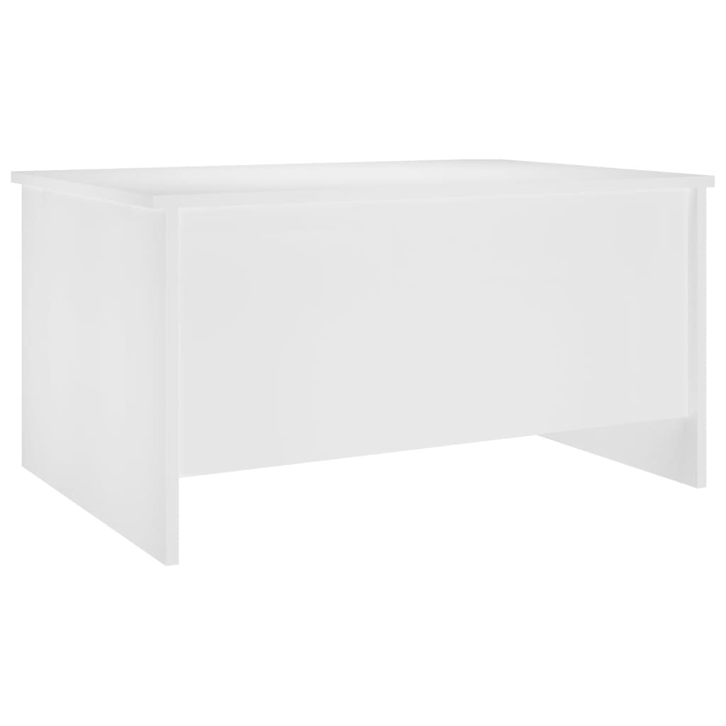 Tavolino da Salotto Bianco 80x55,5x41,5 cm in Legno Multistrato 809674