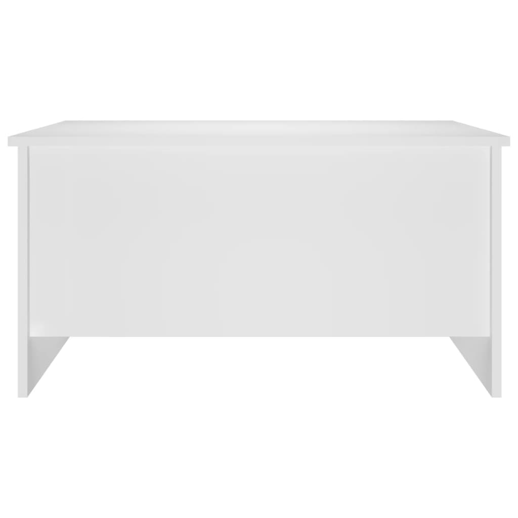 Tavolino da Salotto Bianco 80x55,5x41,5 cm in Legno Multistrato 809674