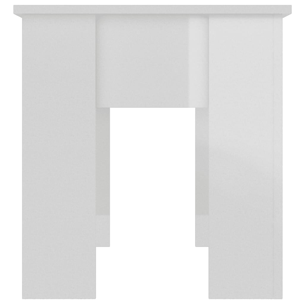 Tavolino da Salotto Bianco Lucido 101x49x52 cm Legno Compensato cod mxl 19561