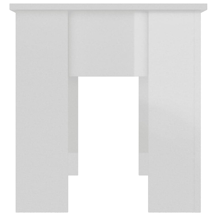 Tavolino da Salotto Bianco Lucido 101x49x52 cm Legno Compensato cod mxl 19561