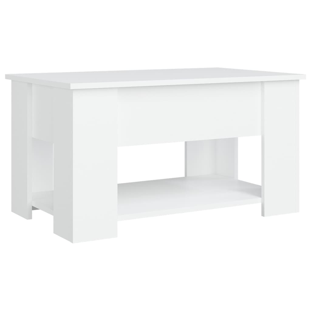 Tavolino da Salotto Bianco 79x49x41 cm in Legno Multistrato