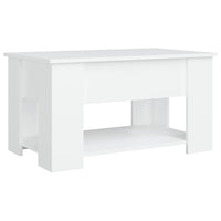 Tavolino da Salotto Bianco 79x49x41 cm in Legno Multistrato