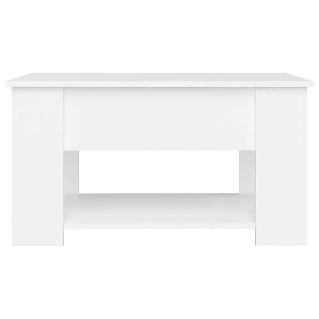 Tavolino da Salotto Bianco 79x49x41 cm in Legno Multistrato