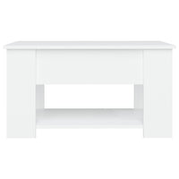 Tavolino da Salotto Bianco 79x49x41 cm in Legno Multistrato