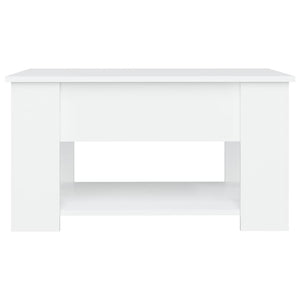 Tavolino da Salotto Bianco 79x49x41 cm in Legno Multistrato