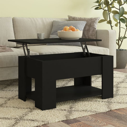 Tavolino da Salotto Nero 79x49x41 cm in Legno Multistrato cod mxl 15076