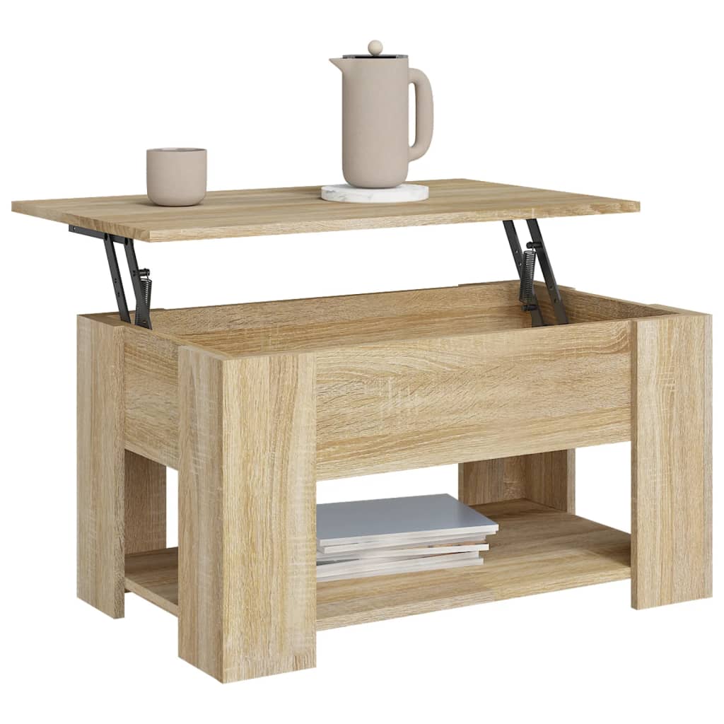 Tavolino da Salotto Rovere Sonoma 79x49x41 cm Legno Multistrato 809713