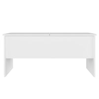 Tavolino da Salotto Bianco 102x50,5x46,5cm in Legno Multistrato cod mxl 15491