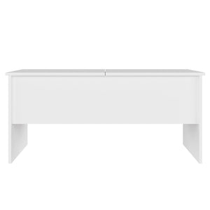 Tavolino da Salotto Bianco 102x50,5x46,5cm in Legno Multistrato cod mxl 15491