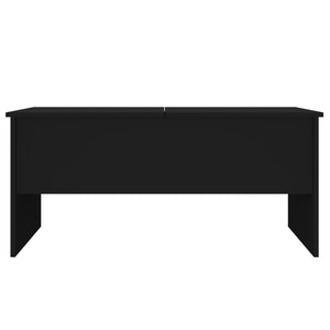 Tavolino da Salotto Nero 102x50,5x46,5 cm in Legno Multistrato