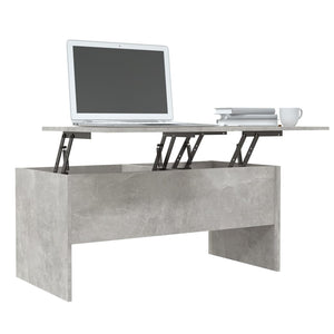 Tavolino Grigio Cemento 102x50,5x46,5 cm in Legno Multistrato cod mxl 23493