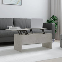 Tavolino Grigio Cemento 102x50,5x46,5 cm in Legno Multistrato cod mxl 23493