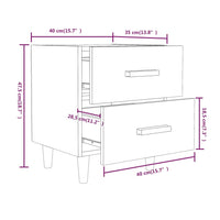 Comodini 2 pz in Rovere Sonoma 40x35x47,5 cm 811977