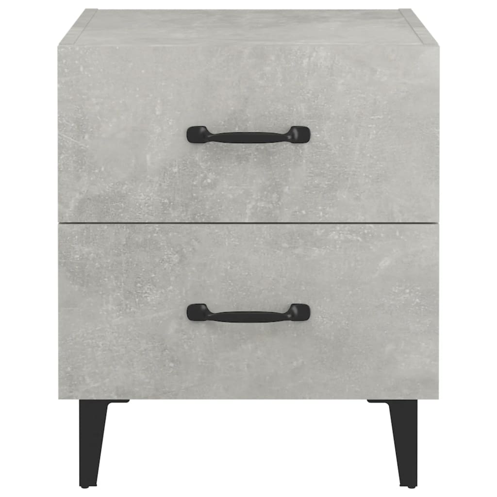 Comodini 2 pz Grigio Cemento 40x35x47,5 cm 811997